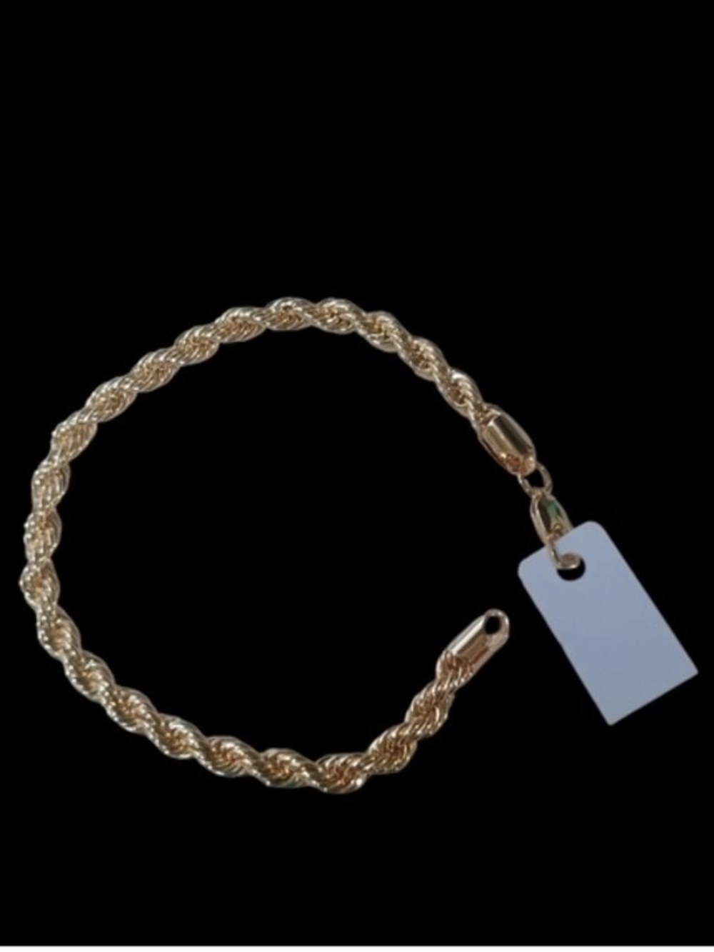 Fashion Jewelry Gold Twisted Rope Bracelet for Kids